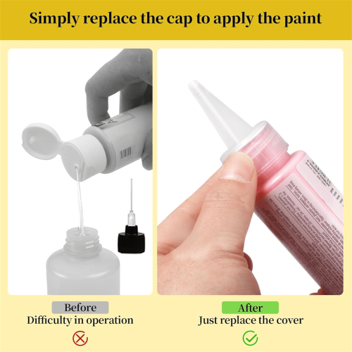 Applicator Caps for 2 oz Acrylic Paint Bottles 18 Pack 2
