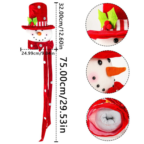 Snowman Christmas Tree Topper with Lights 1pc 2
