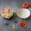 Halloween Candy Bowl Plastic Serving Holder Pair White Black 5