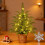 Pre-Lit Green Cypress Christmas Tree 24In Warm White LED 7