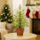 Pre-Lit Mini Christmas Tree Green Nordic Spruce 2ft with 7