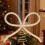 Metal Rhinestone Bow Tree Topper Silver Gold Spring Base 6