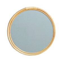 Rattan Circle Wall Mirror 16 Inch Round