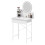LED Vanity Desk with Mirror Drawer Shelves 3 Brightness 4