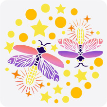 Firefly Stencil Round Plastic 11.8 x 11.8 Inches