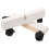 Room Divider Stabilizer Feet White Wood 2 pcs 7