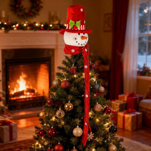 Snowman Tree Topper Winter Decor 1 Piece 2