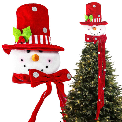 Snowman Tree Topper Winter Decor 1 Piece 1