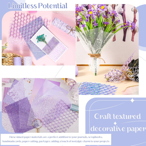 Scrapbook Paper Craft Textured Mesh Fabric Kit 60 Pieces 2