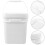 White PP Paint Bucket with Lid and Handle 2 pcs 1