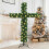 5ft Pre-Lit Artificial Pine Cross Christmas Tree with LED 2