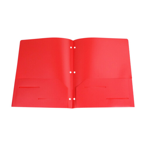 Heavy Duty Plastic File Folders Letter Size 3-Hole Punched 2