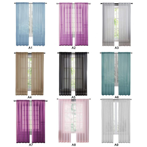Crushed Voile Sheer Curtain Panel Coffee 40 x 79 in 1