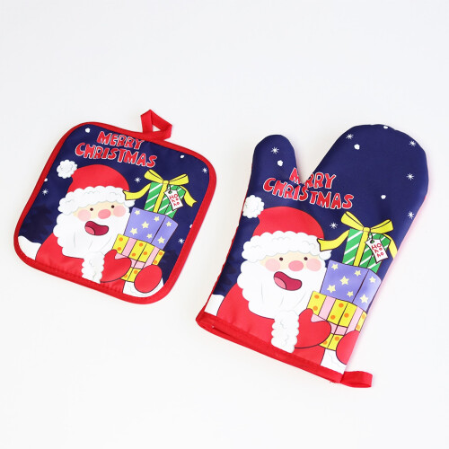 Kitchen Mitts and Mats Christmas Baking Insulated Gloves 1