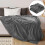Soft Silver Gray Plush Flannel Blanket 70x100 in 2