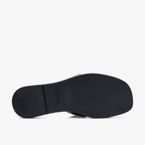Clarks (Standard, 7 (Adults')) Trala Slide Black Pat 2