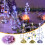 Small Pre-Lit LED Christmas Tree, Skinny Tabletop Decor 4