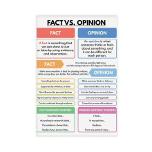FACT vs OPINION Poster Critical Thinking Canvas Print 24x36