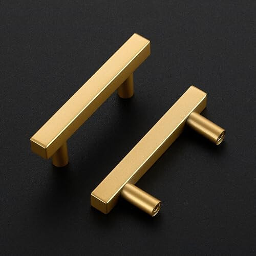 Brass Cabinet Handles Champagne Gold 30-Pack 1