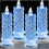 Rose Shadow LED Flameless Pillar Candles 4PCS Red 4