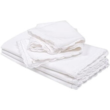 White Christmas Cloth Napkins Set of 4 20x20 Inch