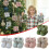 DAMAI Christmas Tree Plush Boot Ornaments Green Set 6 7