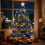 Blue Bow Christmas Tree Ornaments 3.5x4 in 6 pcs 8