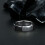 Men's Sterling Silver Black Band Ring Size 8 9 10 3