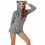 Women's Gray Hooded Onesie Polyester Size M 7