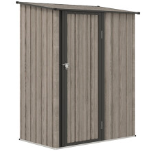 5ft x 3ft Lockable Metal Garden Shed – Light Grey