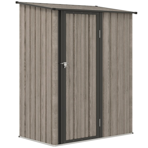 5ft x 3ft Lockable Metal Garden Shed – Light Grey