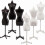 Mini Doll Dress Form Holders Black White 6 Pcs 1