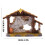 Hand-painted resin Christmas nativity stable with manger 3