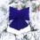 Blue Flock Christmas Bow Decoration Oversized 1 pc 6
