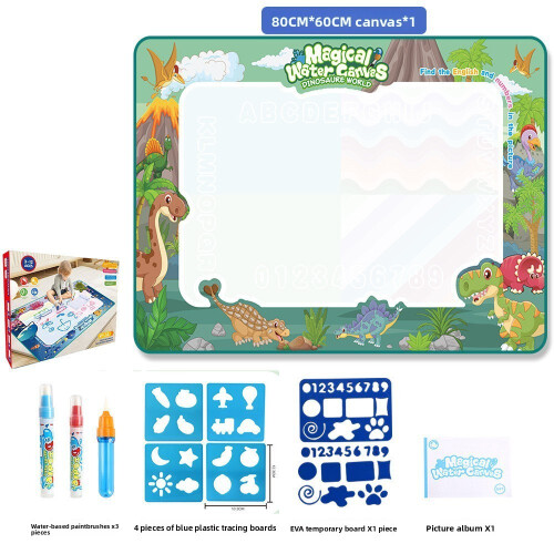 (Dinosaur World)Magic Watercolor Canvas Toy Reusable With Large Surface For Artistic Creativity And Learning Fun