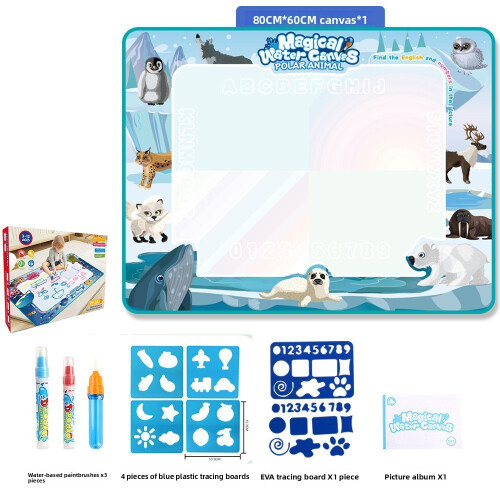 (Polar Regions)Magic Watercolor Canvas Toy Reusable With Large Surface For Artistic Creativity And Learning Fun
