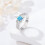 Blue Opal Sea Turtle Ring 925 Sterling Silver 2