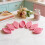 (Pink)5 Piece 3d Leaf Cookie Cutters Set Silicone Molds Baking Decorating Cake Baking 10