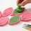 (Pink)5 Piece 3d Leaf Cookie Cutters Set Silicone Molds Baking Decorating Cake Baking 11