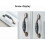 Gold Brass Cabinet Knobs Round Blue Ceramic Pulls 4 Pack 3