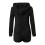 Women's Hooded Onesie Polyester Full-Zip Black Size L 4