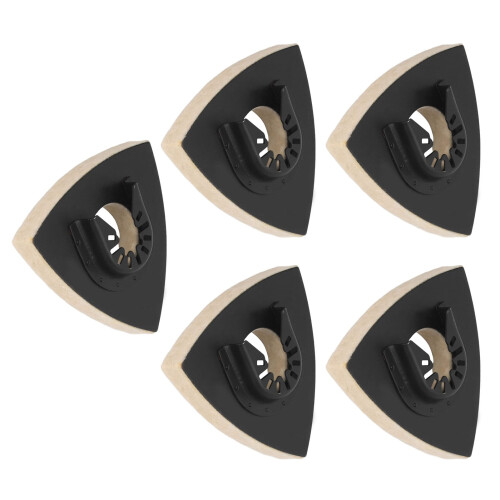 Oscillating Buffing Pad Triangular Felt Polishing Pad 5 pcs 2