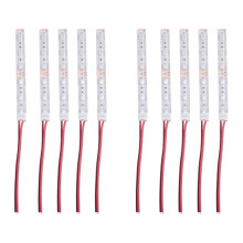 10Pcs 10cm Waterproof Red 5050 Led Strip Lights 12V Caravan Boat Car
