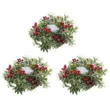 3X 2 Meter 20 Led String Light Christmas Pine Leaves Berry Light LED Copper Wire Fairy Garland Patio Decorate Lamp