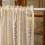 Boho Kitchen Curtains Beige Crochet with Tassels 60x60 Inch 3