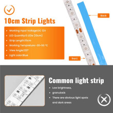 5 Stuks 10 cm Waterdichte Blauwe 5050 Ledstripverlichting 12 V Caravan Boot Auto
