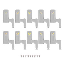 10Pcs Cabinet Cupboard Wardrobe LED Hinge Light Sensor Lamp Warm White