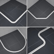 Silicone Bathroom Water Stopper Water Retaining Strip Bendable Bathroom Door Washing Machine Shower Threshold Water Dam