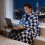 Checkered Flannel Blanket Polyester 100x70cm Black White 6