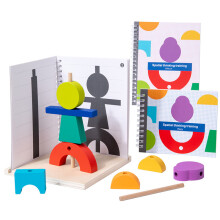Modulare Bausteine aus Holz mit verspiegelter 3D-Projektion für Kinder Entwicklung Gehirn